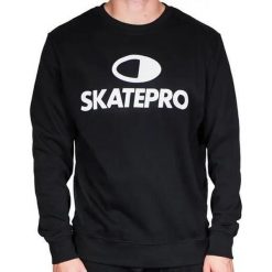 Odzież Bluza sportowa unisex SkatePro Crew Neck - M - Czarny. Czarna bluzy bez kaptura SKATEPRO, na zimę, m, bez wzorów, bez kaptura. W wyprzedaży za 119.99 zł.