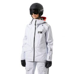 Damska kurtka narciarska Helly Hansen Ridge Infinity Shell. Białe kurtki narciarskie Helly Hansen, na zimę, bez wzorów, bez kaptura, narciarskie. W wyprzedaży za 2,565.00 zł.