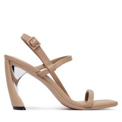 Sandały United Nude. Brązowe sandały United Nude, bez wzorów, bez obcasa, na słupku, bez zapięcia. Za 1,159.00 zł.