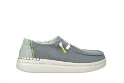 Półbuty HeyDude Wendy Rise Chambray Abyss Blue 003220, Niebieski, Materiał - 36. Niebieskie półbuty wsuwane HeyDude, na lato, bez wzorów, z bawełny, bez obcasa. W wyprzedaży za 134.10 zł.