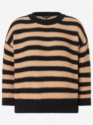 More & More Sweter w kolorze czarno-jasnobrązowym rozmiar: 38. Brązowe swetry More & More, bez wzorów, bez ramiączek. Za 140.86 zł.