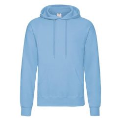 Bluza Fruit Of The Loom Classic Hooded Adult Blue Cielo. Białe bluzy z kapturem fruit of the loom, na zimę, bez wzorów. Za 185.99 zł.