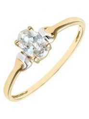 Revoni Złoty pierścionek z szafirem rozmiar: 48. Żółte pierścionki Revoni, z cyrkonią, złote. Za 782.99 zł.