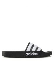 Adidas Klapki adilette Shower GZ5922 Czarny. Czarne klapki adidas, bez wzorów, z tworzywa sztucznego, sportowe, bez obcasa, bez zapięcia. Za 129.99 zł.