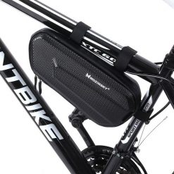 Torba rowerowa na ramę Wozinsky wodoodporna 1,5 L. Czarne torebki klasyczne Wozinsky, bez wzorów, sportowe, bez dodatków. Za 54.99 zł.