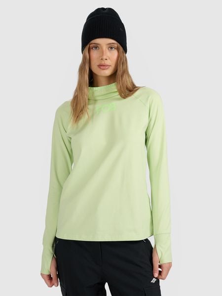 4F Bielizna termiczna ocieplana (góra) damska - zielona L. Niebieskia bielizna termoaktywna damska 4f, bez wzorów, z dzianiny, bez ramiączek, na fitness i siłownię. Za 179.99 zł.