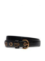 Pinko Pasek Damski Cuzco H2 Belt 20242 PLT01 103796 A1ZF Czarny. Czarne paski Pinko, bez wzorów, ze skóry. Za 439.99 zł.