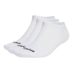 Skarpety stopki adidas Linear Low 3pack. Białe skarpetki adidas, bez wzorów. Za 36.99 zł.