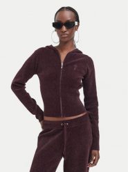 Juicy Couture Bluza JCWEB005 Brązowy ciemny Regular Fit. Brązowe bluzy bez kaptura Juicy Couture, m, bez wzorów, z syntetyku, bez kaptura. Za 599.99 zł.