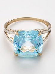 DIAMOND & CO Złoty pierścionek "Pink Fiction" z diamentami i topazami rozmiar: 56. Różowe pierścionki Diamond & Co, z diamentem, złote. Za 2,044.99 zł.