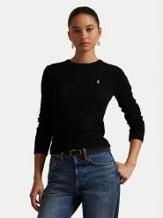 Polo Ralph Lauren Sweter 211971869006 Czarny Slim Fit. Czarne swetry Polo Ralph Lauren, s, bez wzorów, bez ramiączek. Za 949.99 zł.