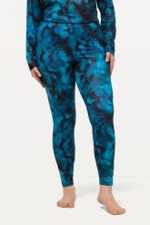 Damskie narciarskie legginsy funkcyjne szybkoschnęce. Niebieskie legginsy Ulla Popken, bez wzorów, z dżerseju. Za 223.99 zł.