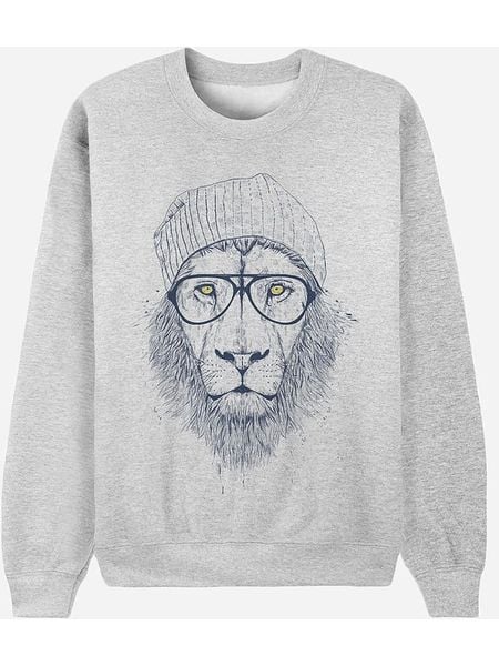 WOOOP Bluza "Cool Lion" w kolorze szarym rozmiar: S. Szare bluzy bez kaptura Wooop, s, bez wzorów, bez kaptura. Za 100.99 zł.
