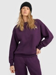4F Bluza dresowa nierozpinana bez kaptura damska - fioletowa S. Fioletowe bluzy bez kaptura 4f, s, bez wzorów, z dresówki, bez kaptura, na fitness i siłownię. Za 149.99 zł.