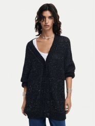 Desigual Kardigan Fredericton 24WWJF22 Czarny Relaxed Fit. Czarne swetry Desigual, m, bez wzorów, z syntetyku, bez ramiączek. Za 349.99 zł.