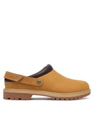 Timberland Klapki Clog TB0A2PSB7541 Brązowy jasny. Brązowe klapki Timberland, bez wzorów, z nubiku, bez obcasa, bez zapięcia. Za 779.99 zł.