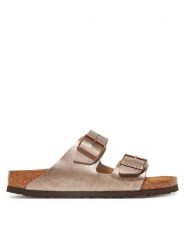Birkenstock Klapki Arizona 1029439 Brązowy. Brązowe klapki Birkenstock, bez wzorów, ze skóry, bez obcasa, bez zapięcia. Za 449.99 zł.