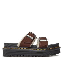 Klapki Dr. Martens. Czarne klapki Dr Martens, bez wzorów, bez obcasa, bez zapięcia. Za 579.99 zł.