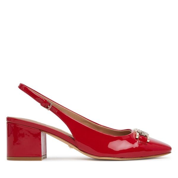 Czółenka Guess. Czerwone czółenka Guess, z aplikacjami, bez obcasa, bez zapięcia. Za 439.99 zł.