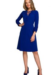 Stylove Sukienka w kolorze niebieskim rozmiar: M. Niebieskie sukienki Stylove, m, bez wzorów, bez kołnierzyka, bez ramiączek, midi, rozkloszowane. Za 246.53 zł.
