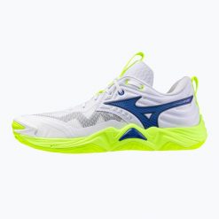 Buty do siatkówki Mizuno Wave Momentum Elite. Żółte buty do biegania Mizuno, bez wzorów, bez zapięcia, do biegania, mizuno wave. Za 599.99 zł.