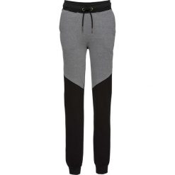 Spodnie dresowe bonprix czarno-szary melanż. Spodnie sportowe marki bonprix. Za 49.99 zł.