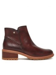 Pikolinos Botki W0D-8871 Brązowy. Brązowe botki Pikolinos, bez wzorów, ze skóry, bez obcasa, na słupku, bez zapięcia. Za 579.99 zł.