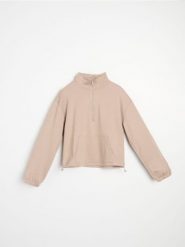 Miękka bluza z domieszką wiskozy - brązowy. Brązowe bluzy Sinsay, l, bez wzorów, z wiskozy, bez kaptura. Za 59.99 zł.