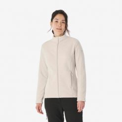 Polar turystyczny damski Quechua MH500 zamek. Brązowe bluzy z polaru QUECHUA, l, bez wzorów, z materiału, trekkingowe. Za 119.99 zł.