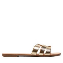Klapki ONLY Shoes. Żółte klapki ONLY SHOES, bez wzorów, bez obcasa, bez zapięcia. Za 79.99 zł.