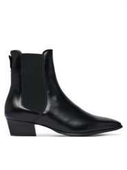 Gant Sztyblety Bassotte 33551443 Czarny. Czarne botki Gant, bez wzorów, ze skóry, bez obcasa, na słupku, bez zapięcia. Za 949.99 zł.