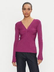 ARTIGLI Sweter ACMA000110 Różowy Slim Fit. Czerwone swetry Artigli, l, bez wzorów, z wiskozy, bez ramiączek. Za 149.99 zł.