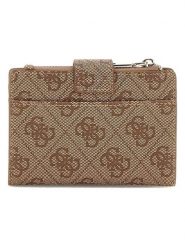 Guess Portfel w kolorze beżowym - 9 x 12 x 1 cm rozmiar: onesize. Brązowe portfele Guess, z aplikacjami, z materiału. Za 196.24 zł.