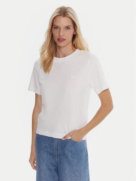 Quiksilver T-Shirt Essential EQWZT03196 Biały Regular Fit. Białe t-shirty Quiksilver, s, bez wzorów, z bawełny, bez kołnierzyka, bez ramiączek. Za 129.99 zł.