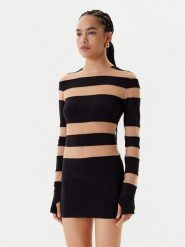 NORMA KAMALI Sukienka codzienna KK3243PMB48239 Czarny Slim Fit. Czarne sukienki Norma Kamali, na co dzień, xs, bez wzorów, z syntetyku, bez kołnierzyka, bez ramiączek, proste. Za 1,239.00 zł.