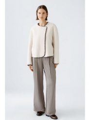 Oui Kurtka przejściowa w kolorze brązowo-kremowym rozmiar: 38. Brązowe kurtki Oui, bez wzorów, bez kaptura. Za 316.99 zł.