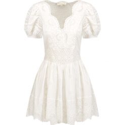 Sukienka LOVESHACKFANCY VALENTE. Białe sukienki LoveShackFancy, l, bez wzorów, z koronki, vintage, bez kołnierzyka, bez ramiączek, mini. Za 2,790.00 zł.