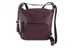 Torebka plecak 2w1 BARBERINI'S bordowa 562-5. Czerwone plecaki Barberinis, bez wzorów, ze skóry, bez dodatków. Za 339.99 zł.