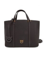 PINKO Torebka Carrie Shopper Classic AI 24-25 PLTT 102833 Brązowy. Brązowe shopper bag Pinko, bez wzorów, ze skóry, bez dodatków. Za 999.99 zł.