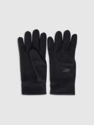 4F Rękawiczki polarowe Touch Screen uniseks - czarne M. Czarne rękawiczki 4f, bez wzorów, z polaru. Za 69.99 zł.