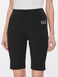 EA7 Emporio Armani Szorty sportowe 3DTS53 TJ01Z 1200 Czarny Regular Fit. Czarne szorty sportowe EA7 Emporio Armani, bez wzorów, z bawełny. Za 149.99 zł.