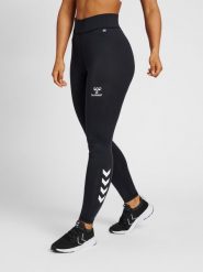 Legginsy damskie Hummel Sport hmlCORE XK. Czarne legginsy sportowe Hummel, s, bez wzorów, z dżerseju, z standardowym stanem, na fitness i siłownię. Za 124.00 zł.