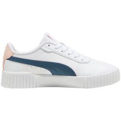 Buty Puma Carina 2.0 385849 31 białe. Białe buty treningowe bez wzorów, z gumy, bez zapięcia. W wyprzedaży za 338.63 zł.