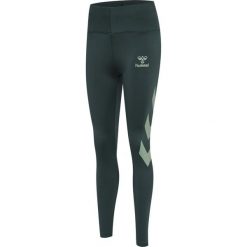 Legginsy damskie Hummel Paris. Zielone legginsy Hummel, bez wzorów, sportowe. Za 211.50 zł.