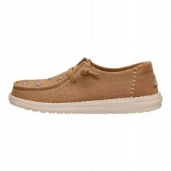 HeyDude Damskie Mokasyny Wendy Star Stud. Brązowe mokasyny Hey dude, bez wzorów, z materiału. Za 249.00 zł.