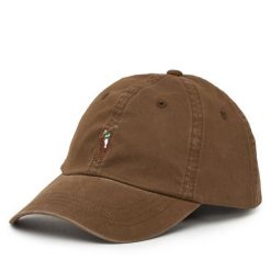 Czapka z daszkiem Polo Ralph Lauren. Brązowe czapki z daszkiem Polo Ralph Lauren, bez wzorów. Za 359.99 zł.