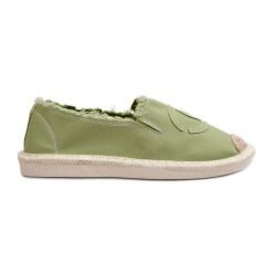 Klasyczne Damskie Espadryle Zielone Flaure. Zielone espadryle bez wzorów, klasyczne, bez obcasa. Za 117.63 zł.