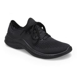 Buty damskie Crocs LiteRide 360 Pacer. Czarne buty treningowe Crocs, bez wzorów, bez zapięcia. Za 203.99 zł.