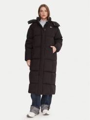 Tommy Jeans Płaszcz zimowy Alaska DW0DW21977 Czarny Relaxed Fit. Czarne płaszcze Tommy Jeans, na zimę, m, bez wzorów, z jeansu, bez kaptura. Za 1,029.00 zł.