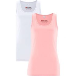 Top ze stretchem (2 szt. w opak.) bonprix jasnoróżowy cukierkowy + biały. Topy marki 4f. Za 39.98 zł.